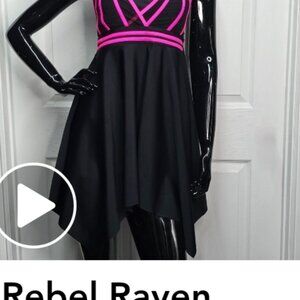 Rebel Raven Swimdress. Comes with black shorts.